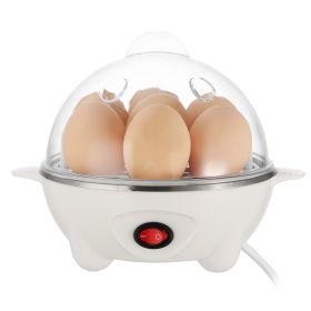 1Pc Electric Egg Cooker 7-Capacity Hard-Boiled Egg Maker With Auto-Off Measuring Cup For Hard Boiled Steamed Vegetables Seafood Dumplings (Color: White)
